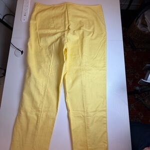 Talbots Side Zip Ankle Yellow Pants Women’s‎ size 12. Lightweight Cotton Blend.